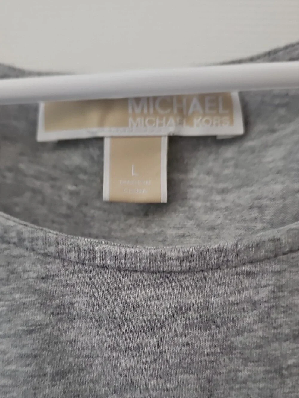 Michael Kors Gray Cold-Shoulder Tank Top